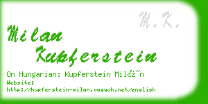 milan kupferstein business card